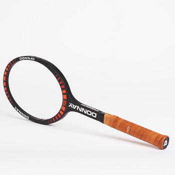 Tennis racket, Donnay. Signed by Björn Borg, specially made Donnay Borg Pro.