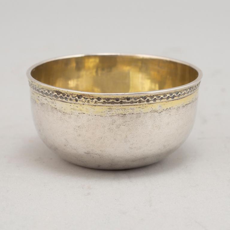 A Swedish 18th century parcel-gilt silver tumbler, mark of Berndt Johan Eschenburg, Enköping 1772.