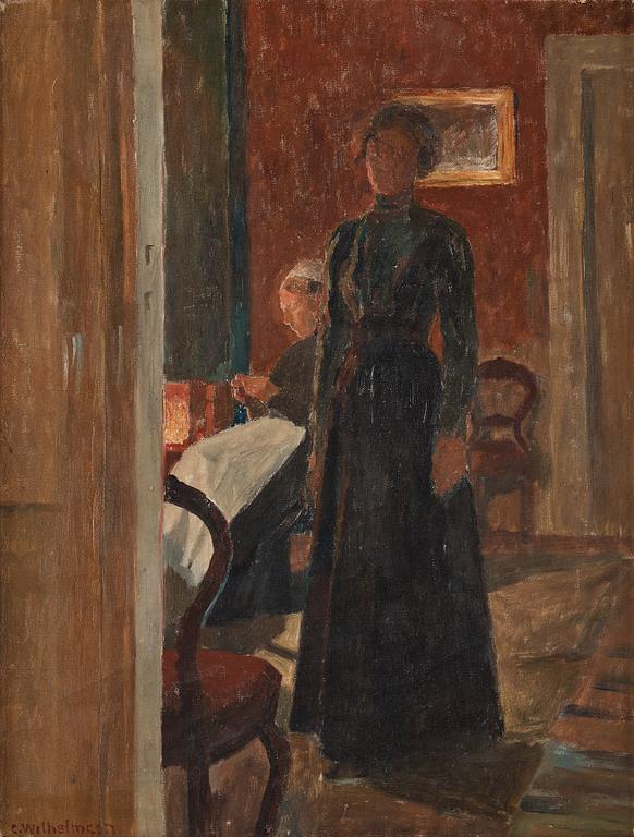 Carl Wilhelmson, "Interiör, vinter, Löfsta".