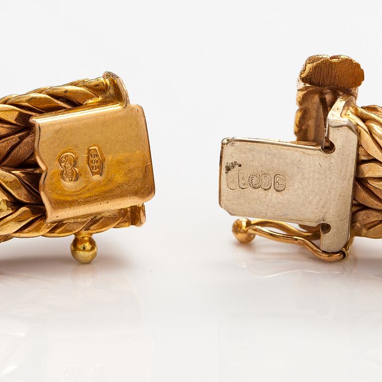 Armband, 14K guld. Finska importstämplar 1972.
