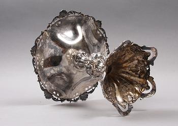 UPPSATSSKÅL, silver, nyrokoko, Gustaf Theodor Folcker. 1800-talets andra hälft.