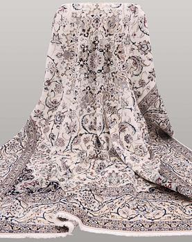 A carpet, Nain Part Silk, sk 9 LAA,  427 x 312 cm.