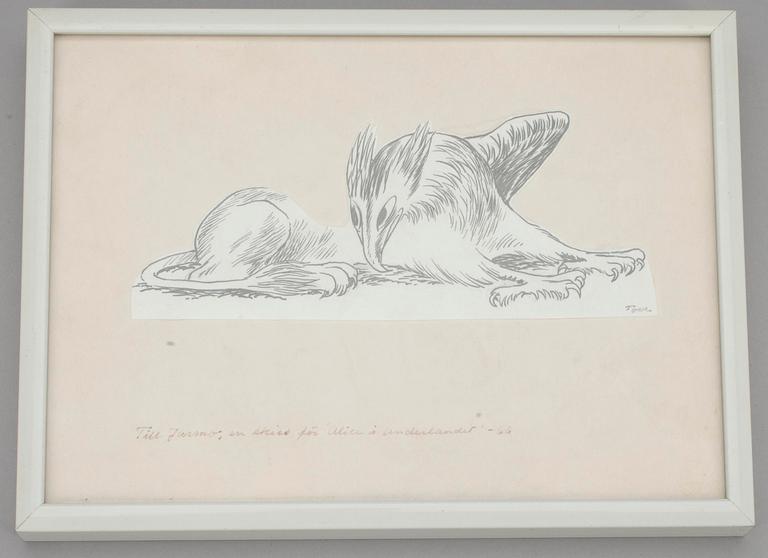 TOVE JANSSON, teckning, signerad och daterad -66.