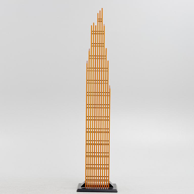 Vismara Design, CD rack/sculpture, "Hour Columbus", Italy, 21st century.