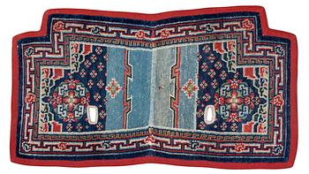 SEMI-ANTIQUE TIBETAN SADDLE COVER.