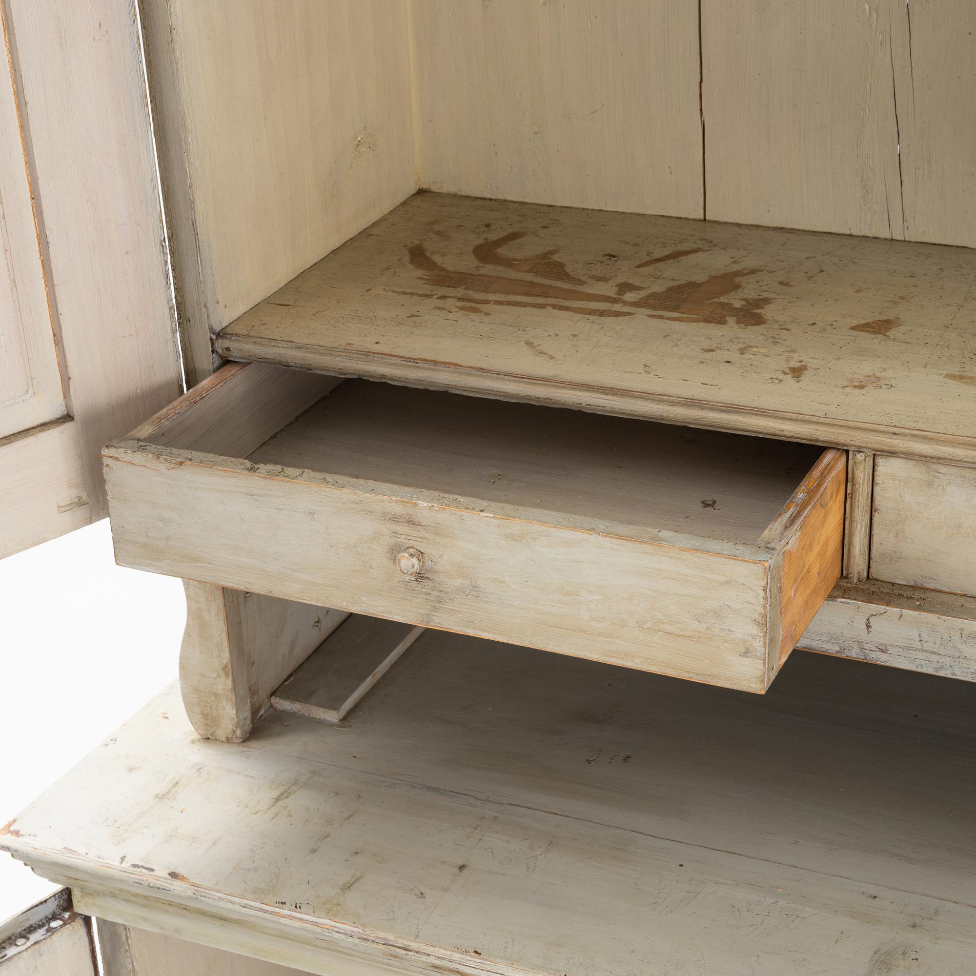 A painted cabinet, 19th Century.