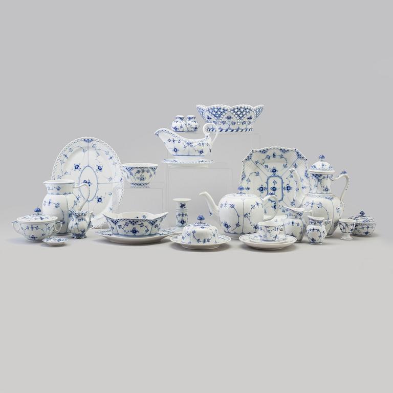 A set of 49 pieces of 'Musselmalet' porcelain tableware, Royal Copenhagen.