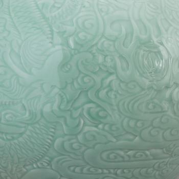 A large Chinese celadon glazed vase, second half of the 20th century.