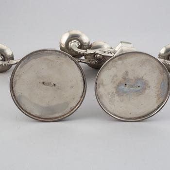 A pair of Gerotin pewter candlesticks, Denmark, first half of the 20th century.