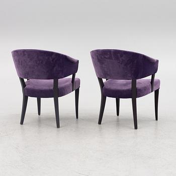 Carl Malmsten, armchairs, a pair, "Lata Greven", second half of the 20th century.