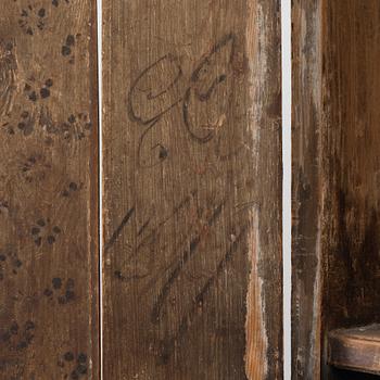 A painted cabinet, Värmland, dated 1847.