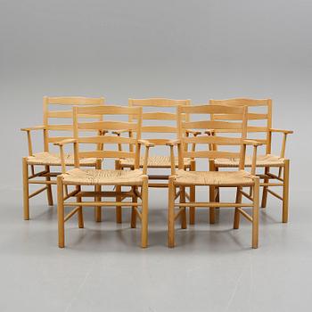 STOLAR, 5 st, "Kirkestolen", Kaare Klint, Fritz Hansen, 1900-talets andra hälft.