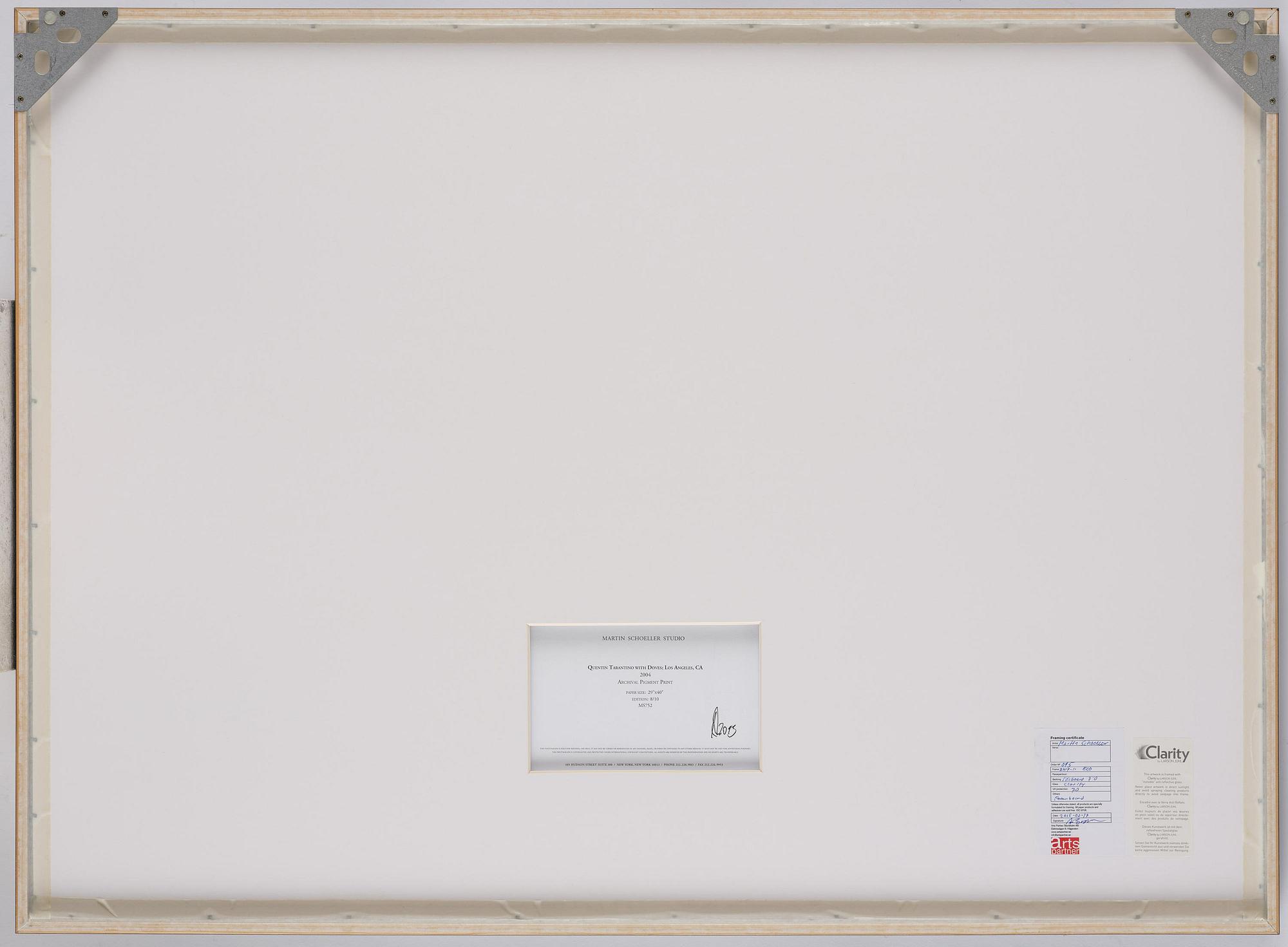 Martin Schoeller, "Quentin Tarantino with Doves; Los Angeles, CA", 2004.