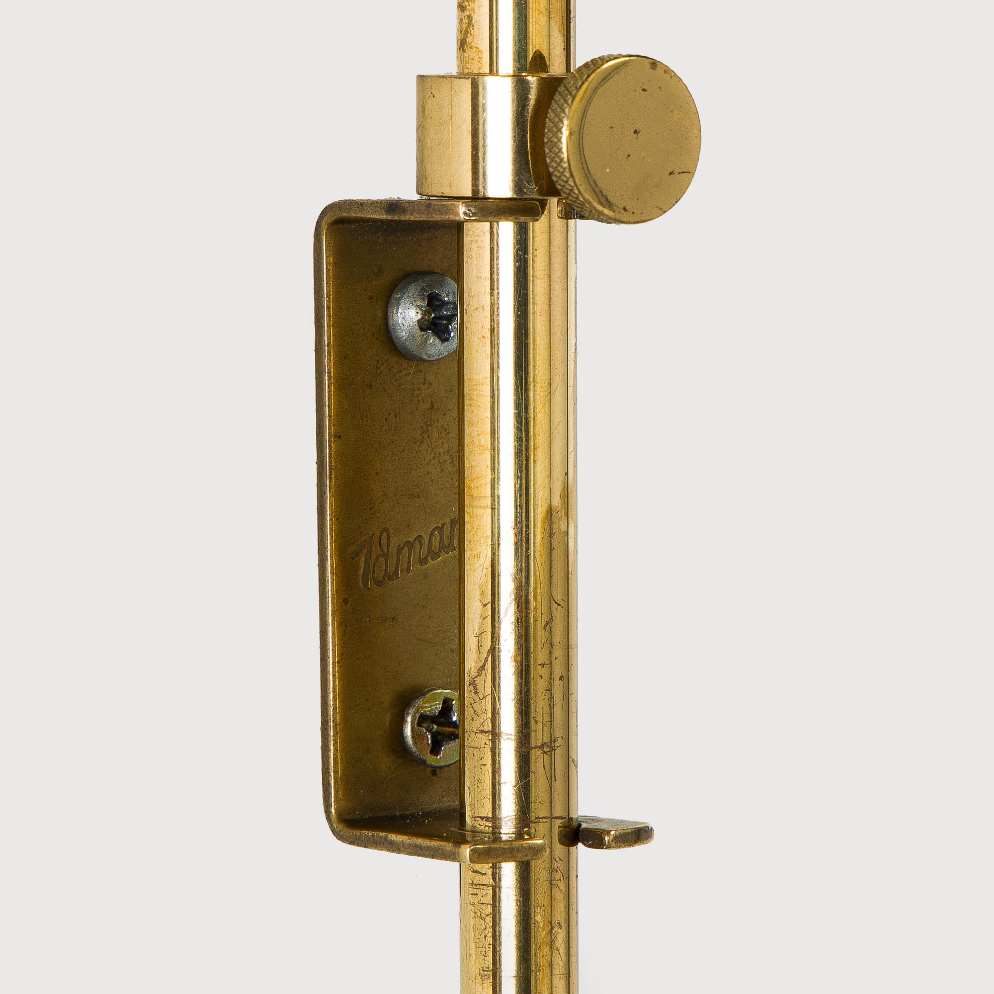 Paavo Tynell, a brass wall light model 9459, Idman, Finland 1960s.