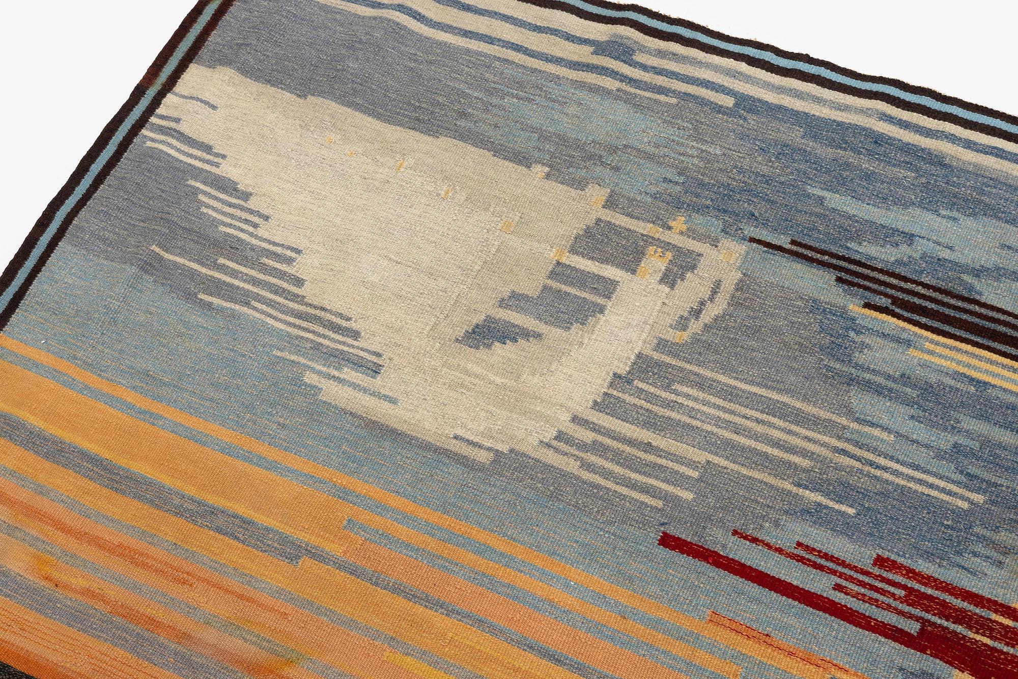 Pär Axel Olsson, a tapestry, 'Näckens Bröllop' ('The Wedding of the Water Sprite / Nixie') flat weave, c 270 x 166 cm, signed PAO 19K&L06.