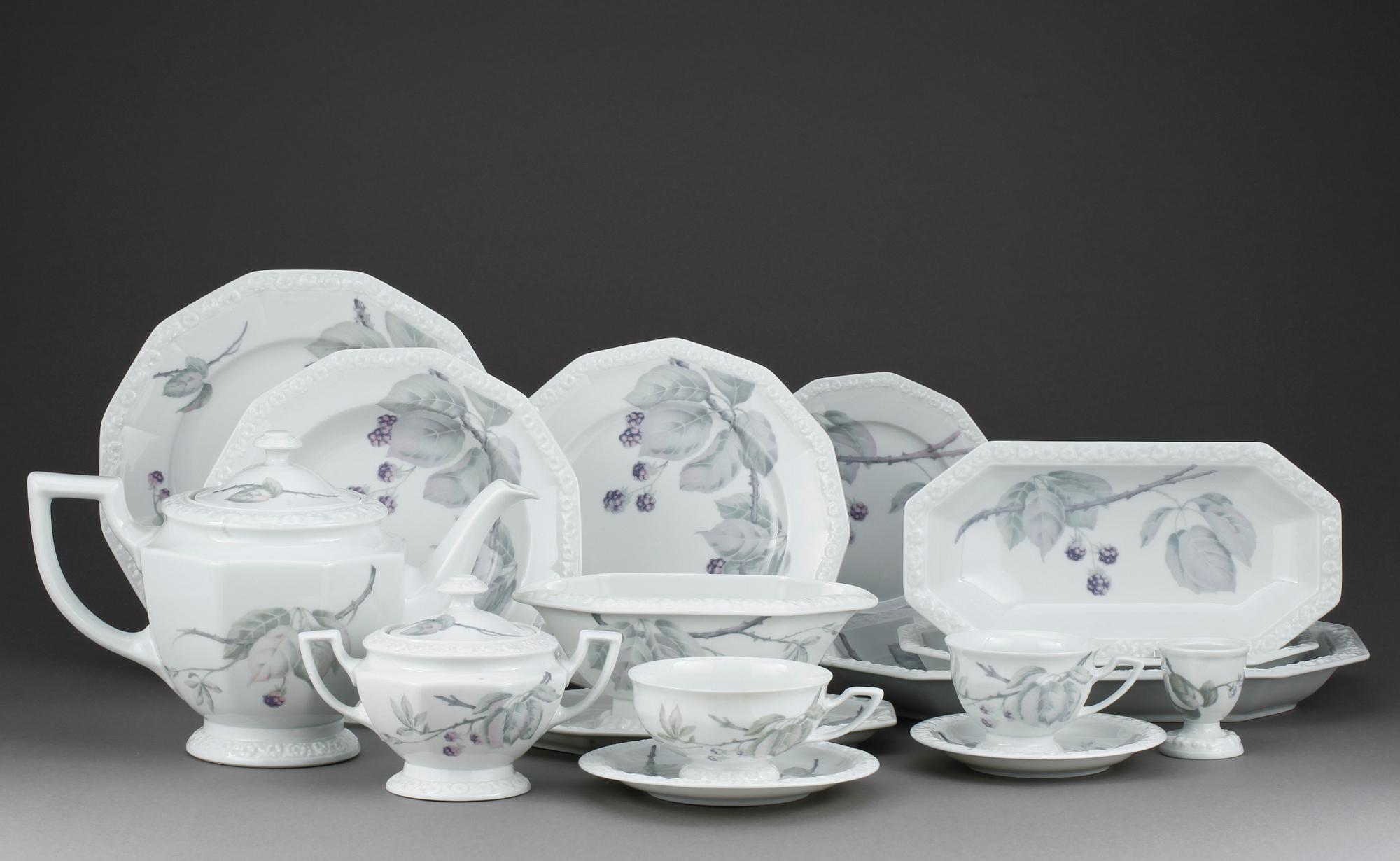 MATSERVIS, 86 delar, porslin "Maria Björnbär", Rosenthal.