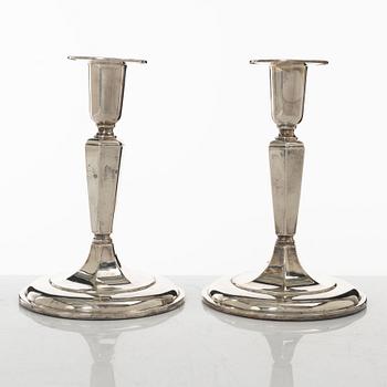 A pair of silver candlesticks, GAB, Stockholm, 1964.