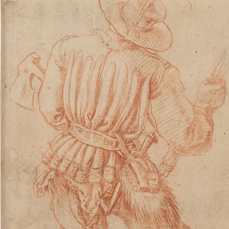 UNKNOWN ARTIST 17TH CENTURY, unsigned. Red crayon, image: 19.5 x 14 cm.