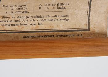 SKOLPLANSCH, tryckt 1915.
