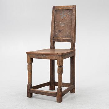 Chair, folk art, dated 1803.