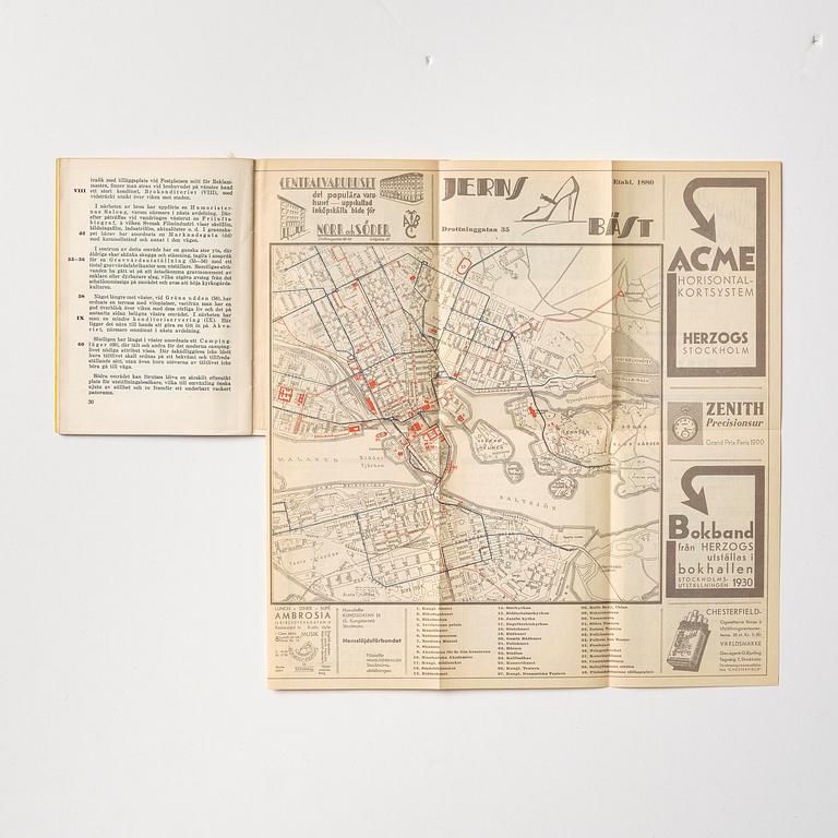 Stockholm Exhibition 1930, catalogue and brochures, three pieces, provenance Gunnar Asplund.