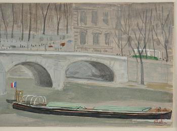 Otte Sköld, Pont Royal over the Seine towards the Tuileries and the Louvre.