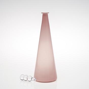 FLASKA, glas, "Tzarina", signerad Nanny Still, Riihimäen Lasi.