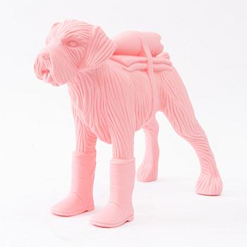 William Sweetlove, "Cloned Schnauzer with water bottle". (Pink).