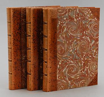 BÖCKER, 3 vol, "Möbler från svenska herremanshus", av Sigurd Wallin. Nordiska Museets förlag, Stockholm 1935.