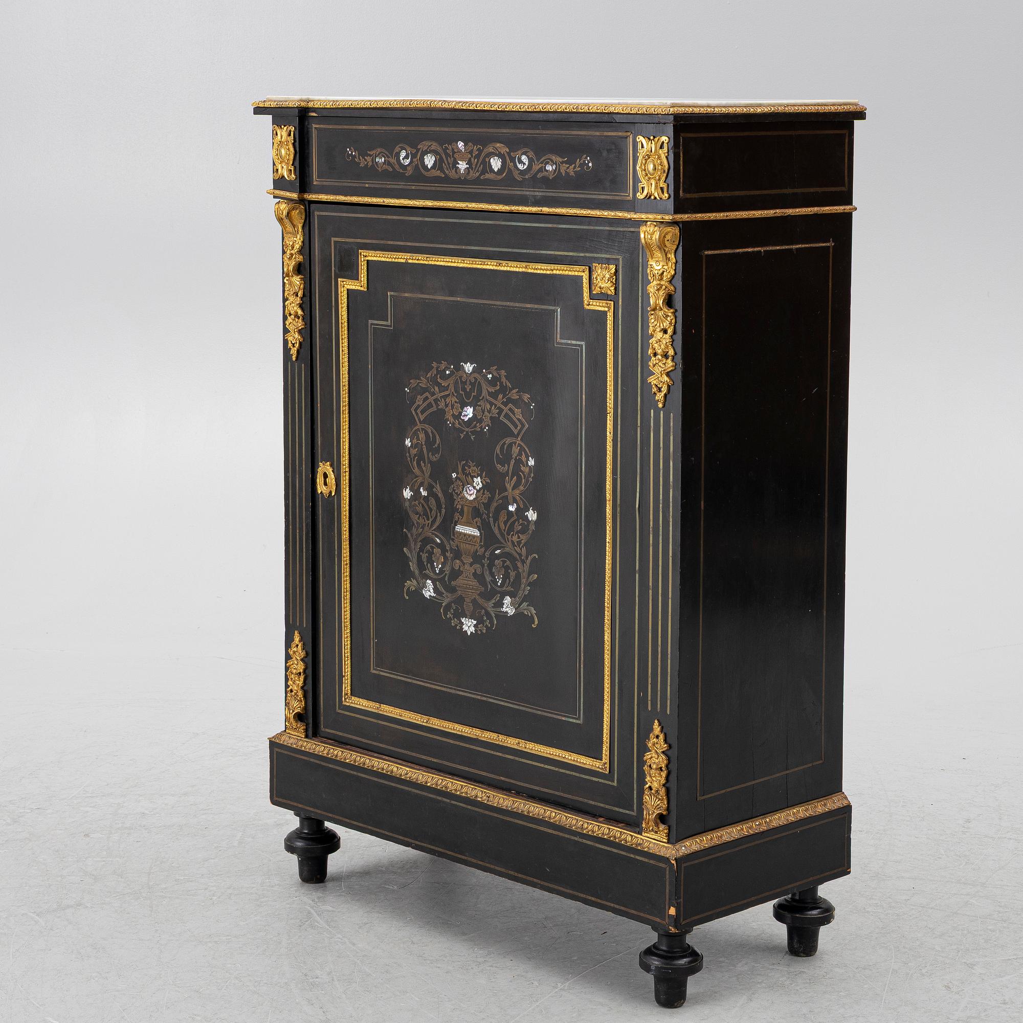Cabinet, Boulle style, probably France, early 20th century.
