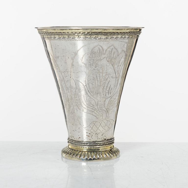 Christoffer Baumann, cup, silver, Hudiksvall 1791.
