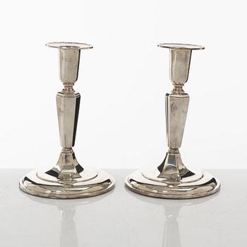 A pair of silver candlesticks, GAB, Stockholm, 1964.