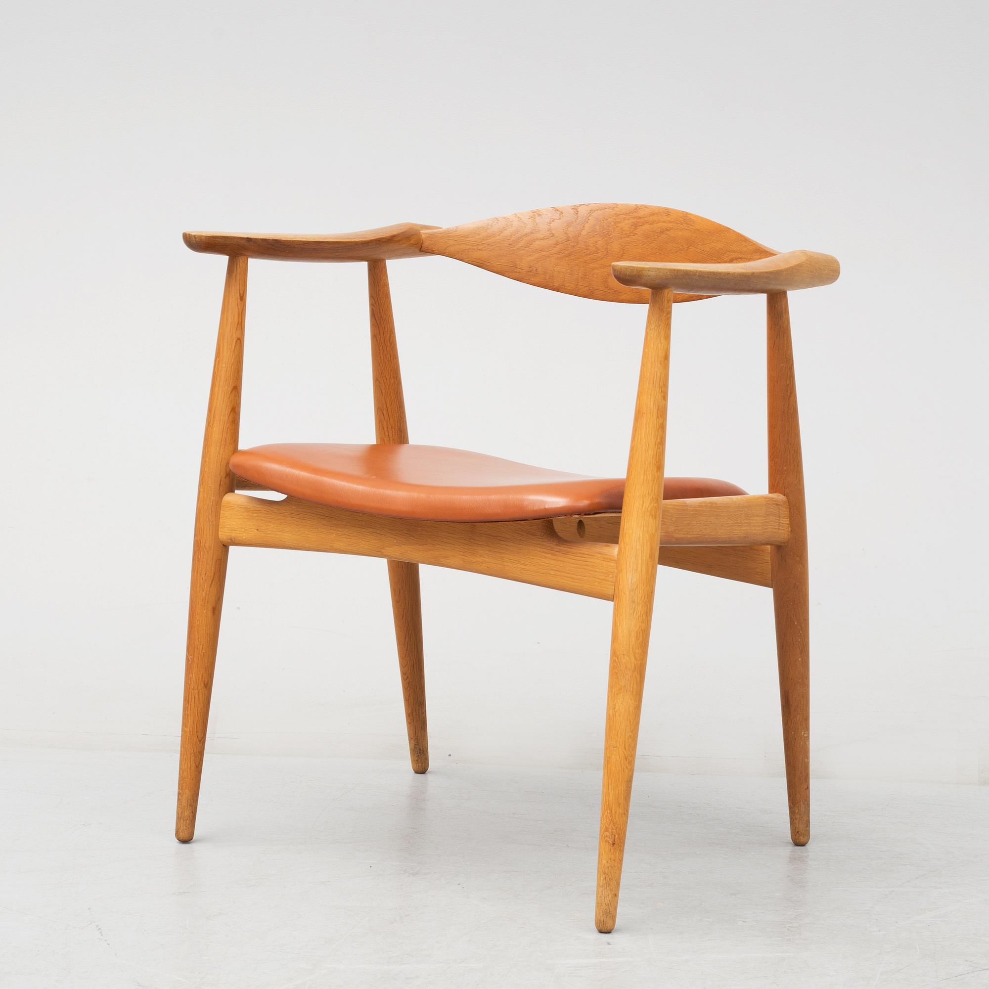 A model CH-35 armchair by Hans J Wetner, Carl Hansen, Denmark.