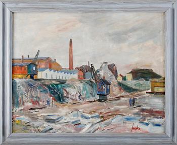 ERIK JERKEN, olja på duk, sign.