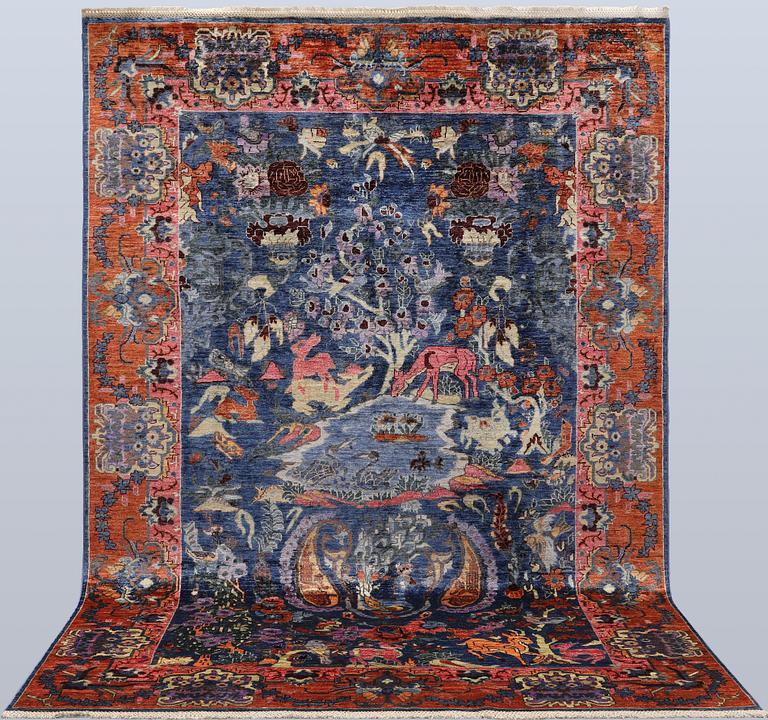 A figural Ziegler carpet, 299 x 204 cm.