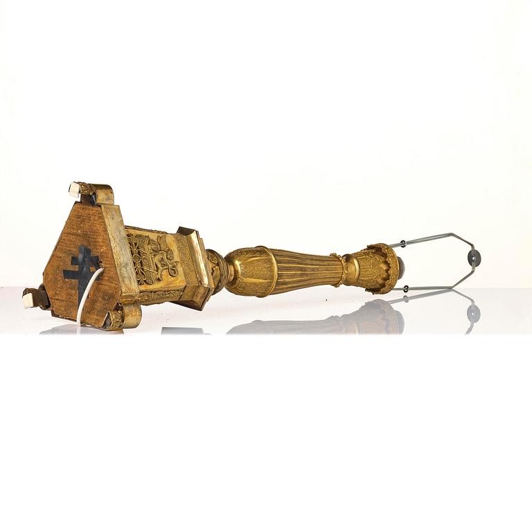 A Russian Empire ormolu lamp, ca 1830's.