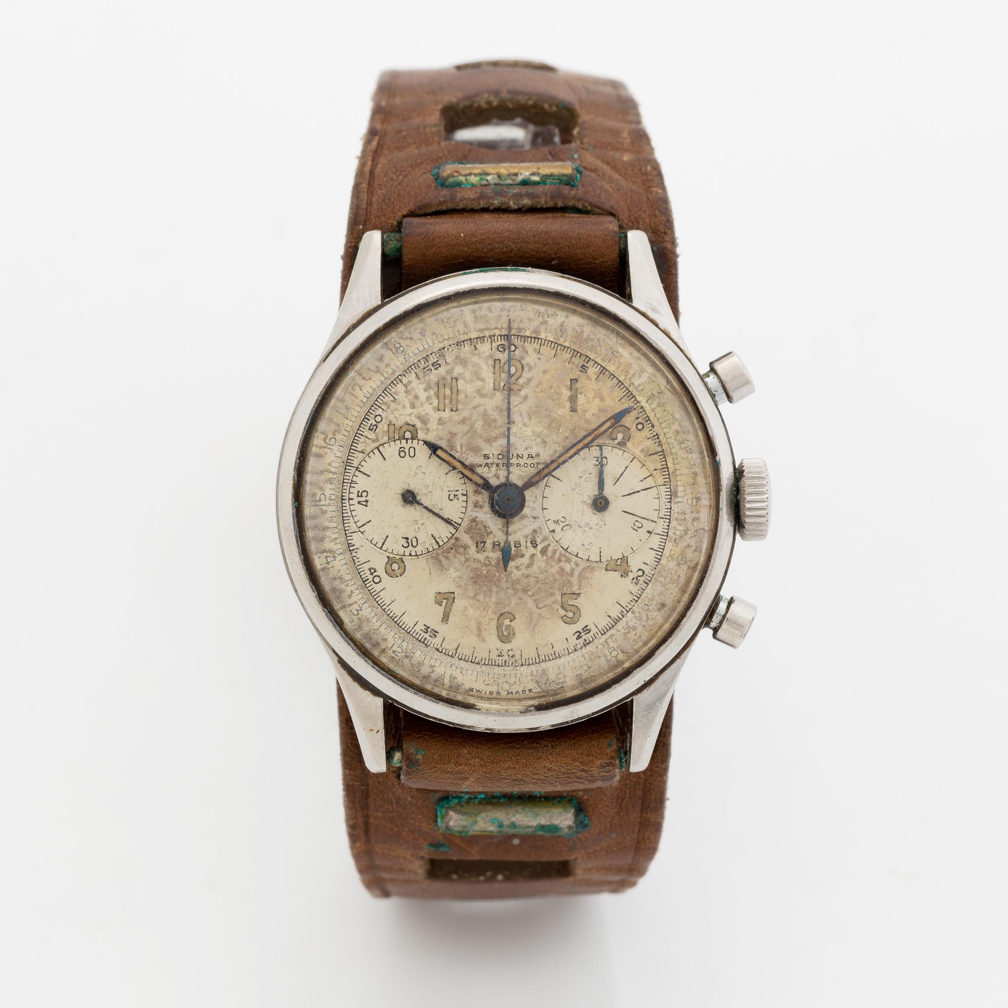 Siduna, armbandsur, kronograf, 38 mm.