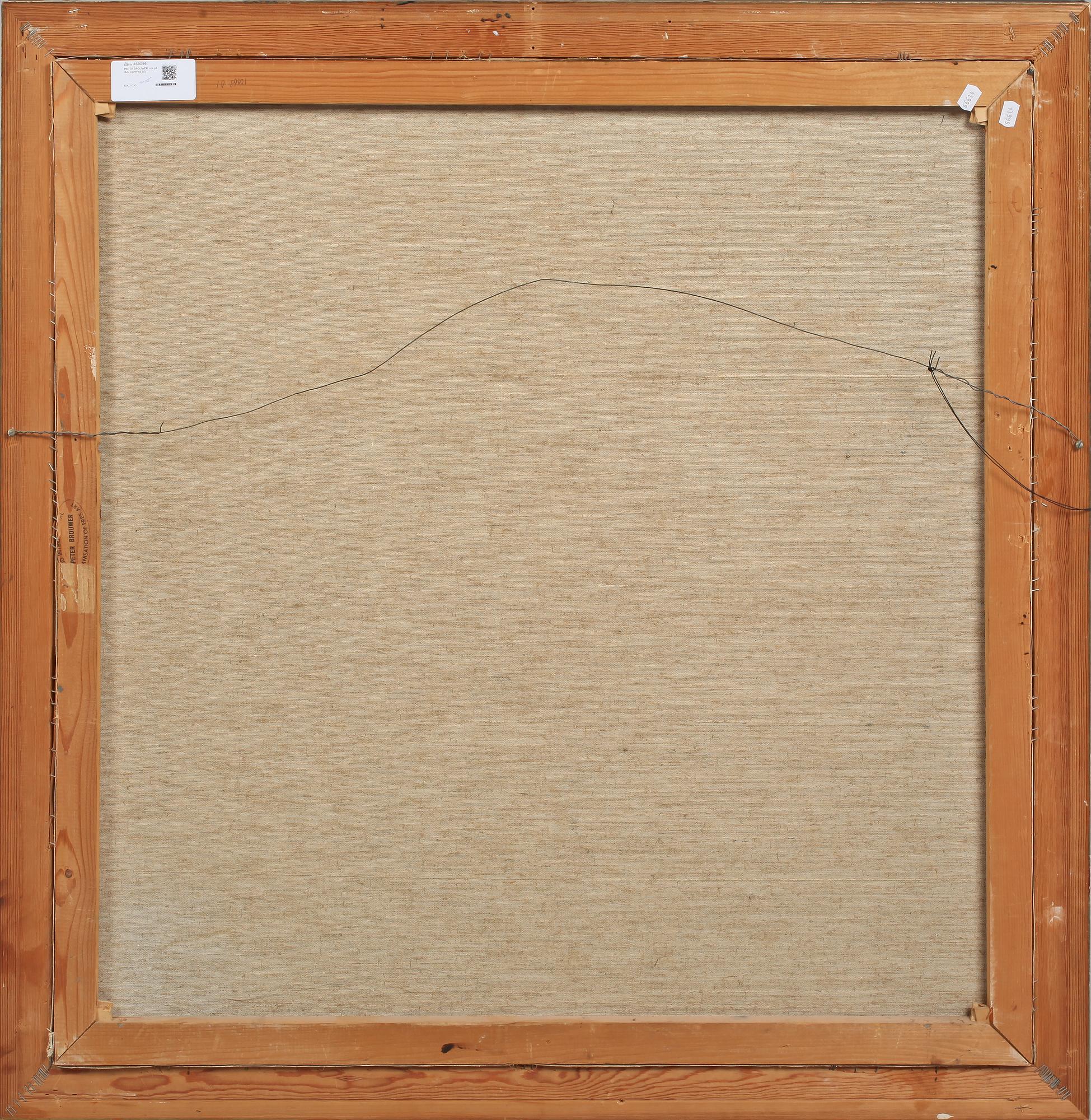 PIETER BROUWER, olja på duk, signerad.