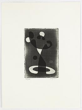 Pierre Olofsson, "Vindhäxor". mapp med 5 färgestningar.