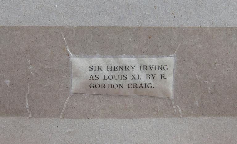 EDWARD GORDON CRAIG, efter, träsnitt, osignerad. Stämplat.