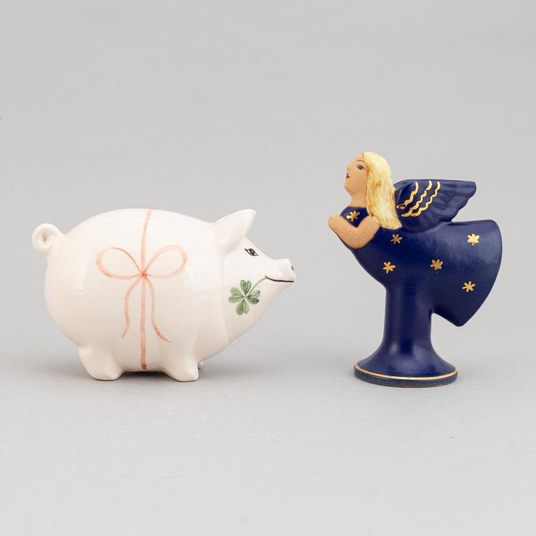 Lisa Larson, four stoneware figurines, K-studion, Gustavsberg.