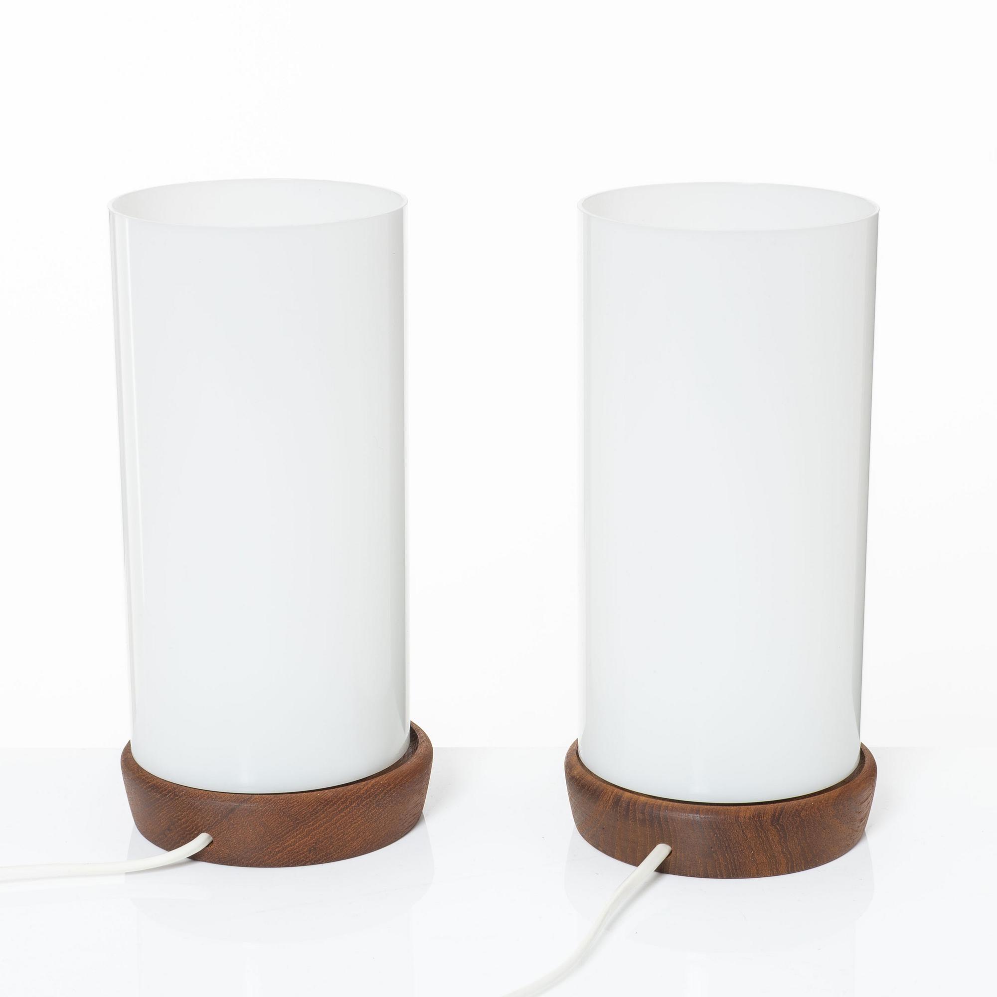 Uno & Östen Kristiansson, bordslampor, ett par, Luxus, 1960-tal.