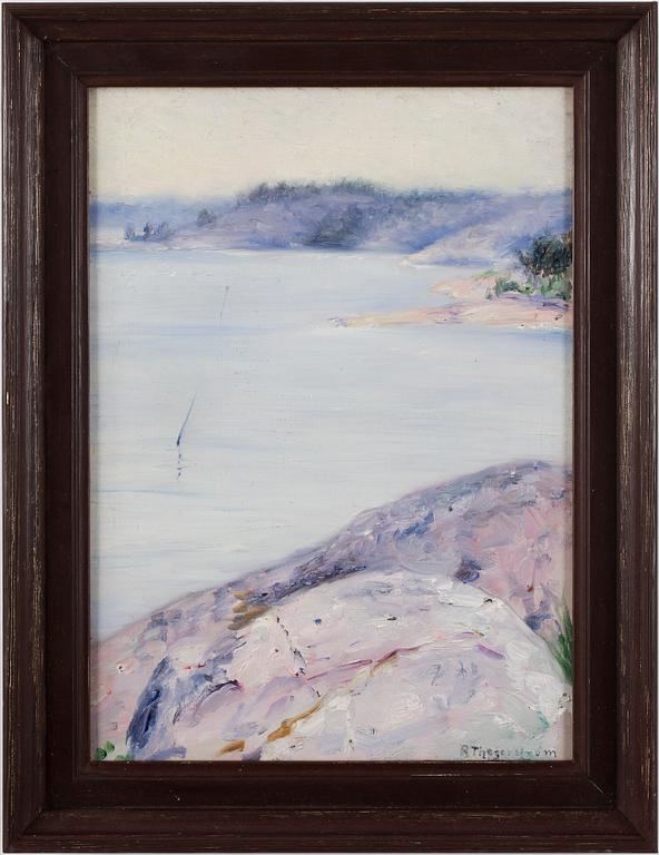 ROBERT THEGERSTRÖM, olja på papp-pannå. Signerad.