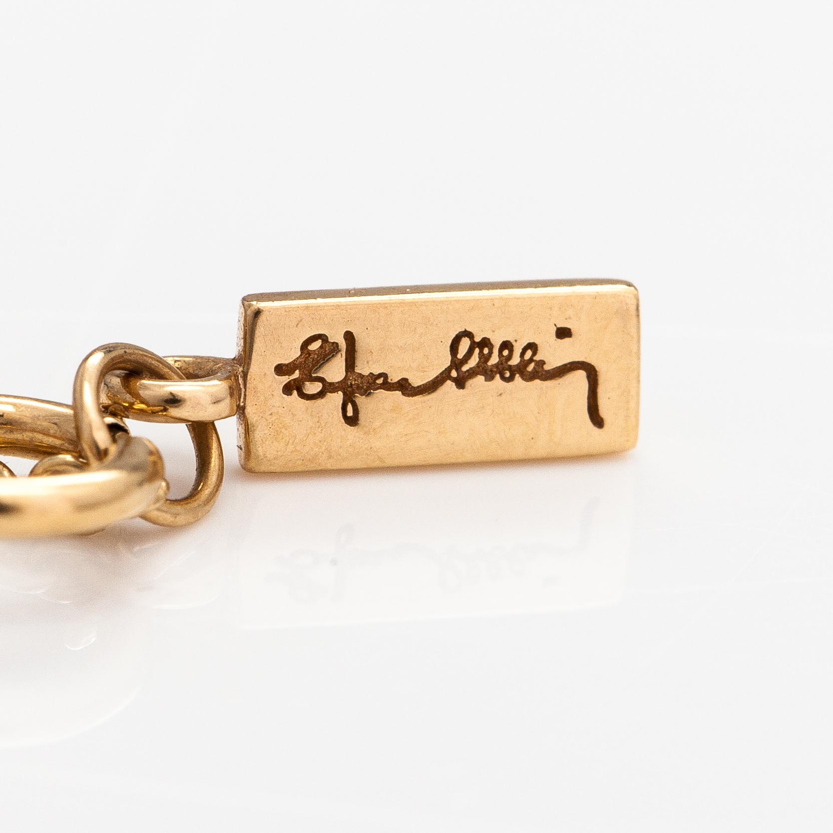 Efva Attling, "Ten & stars", an 18K gold  necklace with  diamonds ca. 0.03 ct in total. Stockholm.