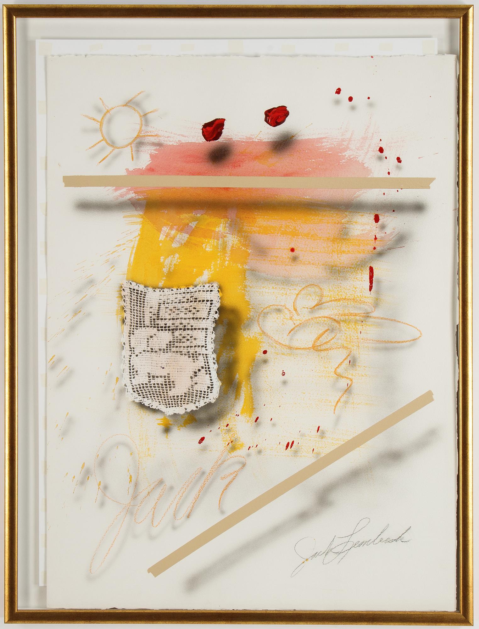 Jack Lembeck, mixed media, signed.