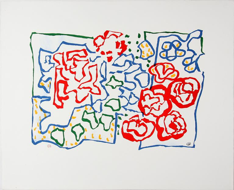 LENNART RODHE, seriegrafi. Monogramsign.