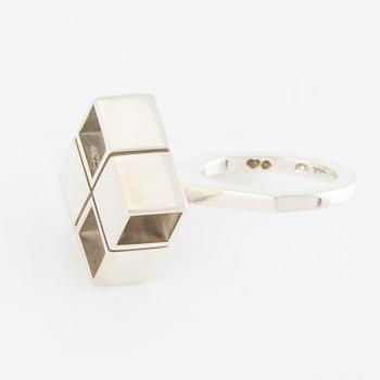 Ring, silver, design GK, Kaplan.