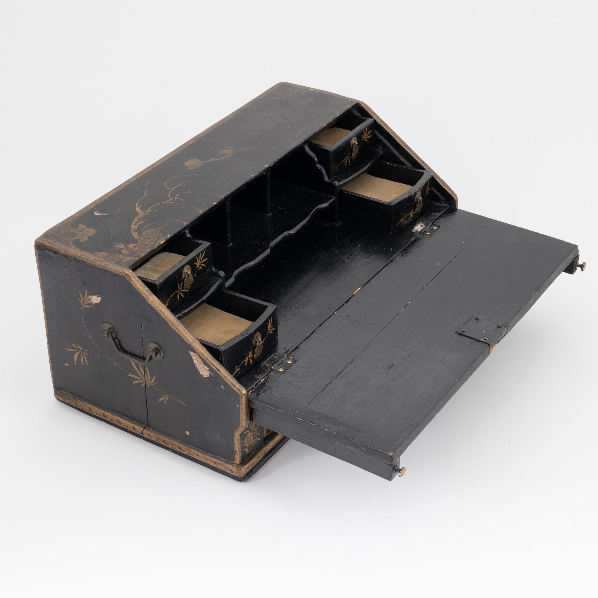 A Chinese writing casket, 19th century.