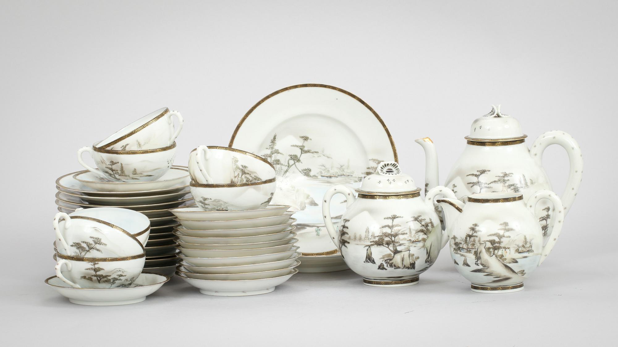 TESERVIS, 23 delar, porslin, Japan, 1900-tal.