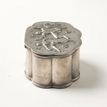 Nils Fougstedt, attributed to, a Swedish Grace pewter box, Herman Bergman konstgjuteri, Stockholm, 1929.